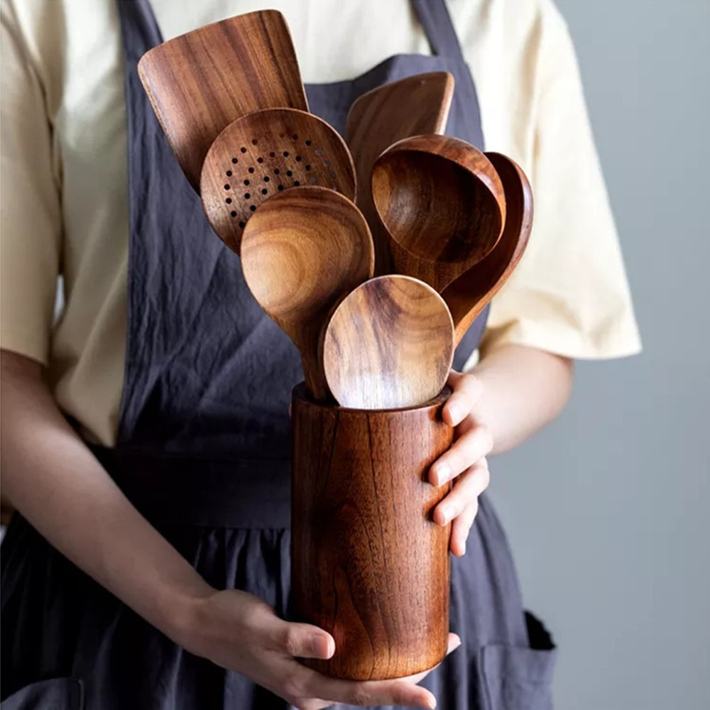 EcoChef - Teak Kitchen Accessories Set