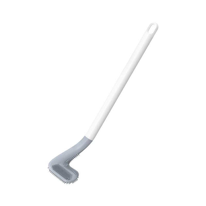 Brosse de toilette en silicone flexible à long manche pour golf