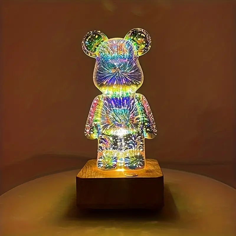 3D Firework Bear │ Best Colorful Decor Light