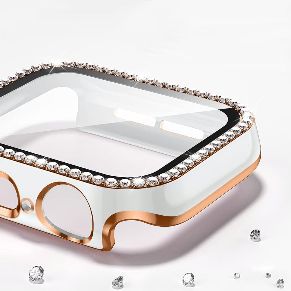 Rhinestone Edzett Üveg Tok Apple Watch-hoz