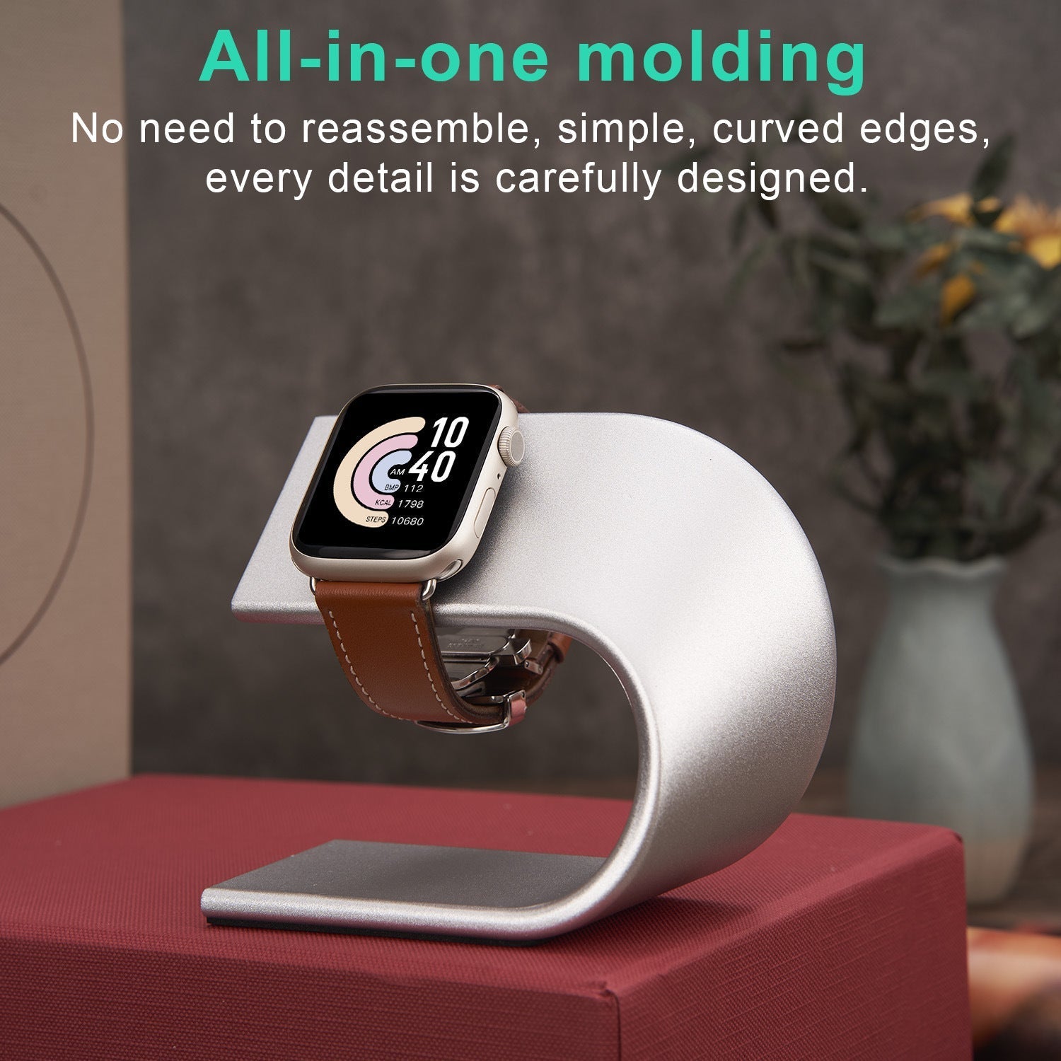 Aluminiumlegering U-formet ladestativ for Apple Watch