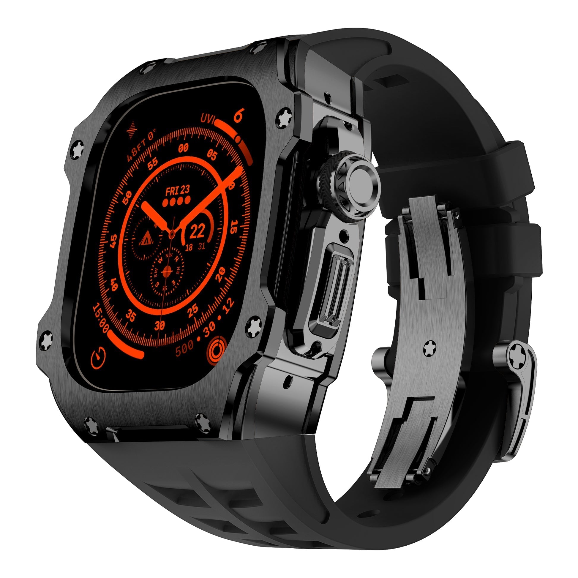 RM7015-serie - Donkere Vanguard roestvrijstalen Apple Watch Ultra-behuizing