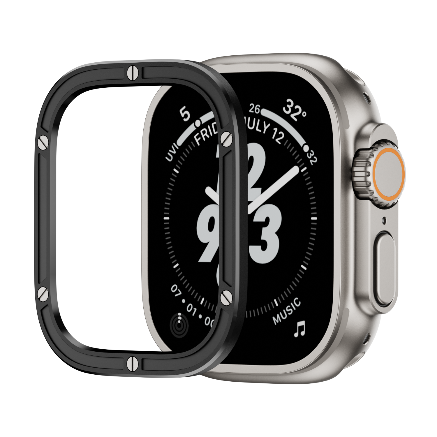 Immortális Acél Köröm Védő Kör Apple Watch Ultra-hoz