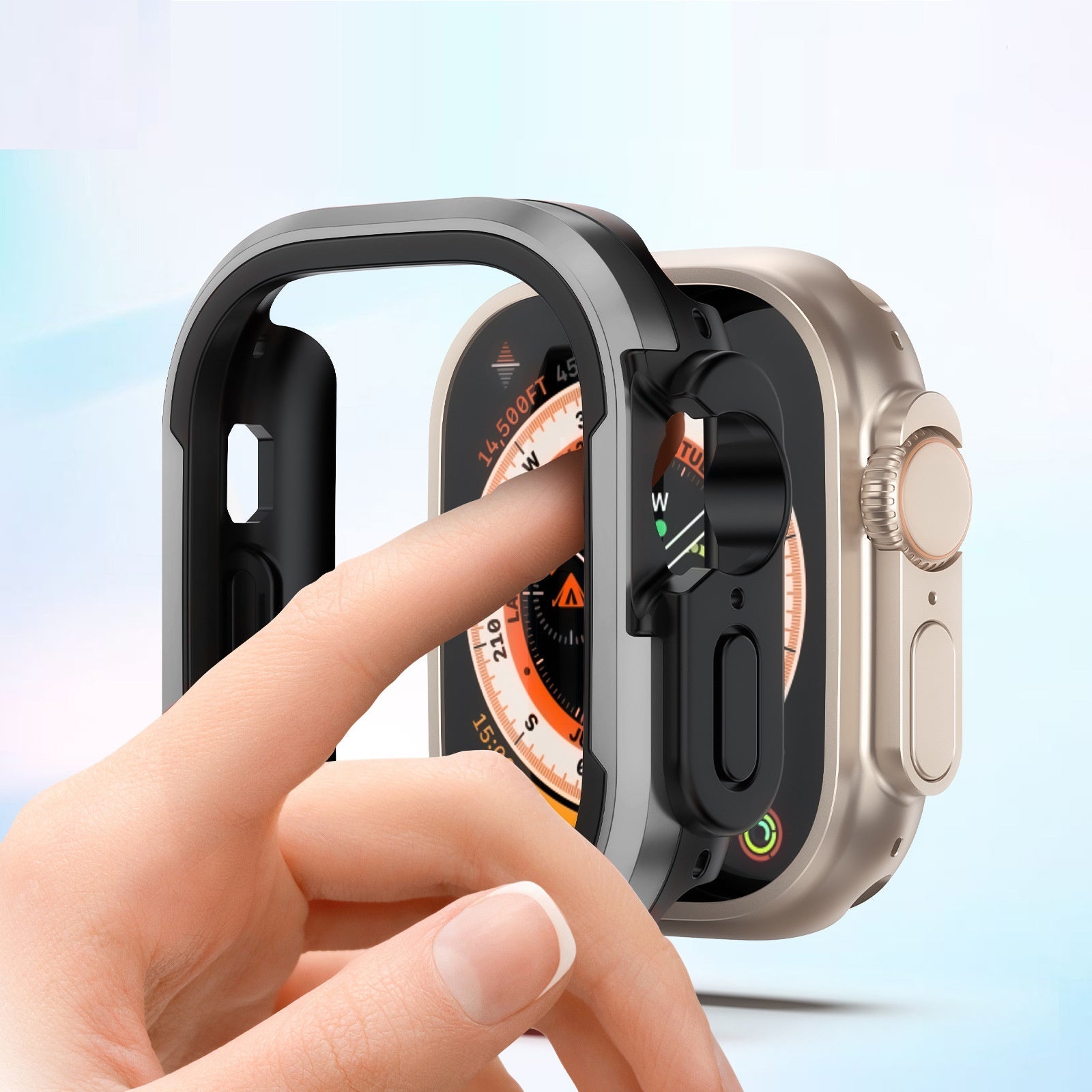 Carcasa bumper din aliaj de aluminiu pentru Apple Watch