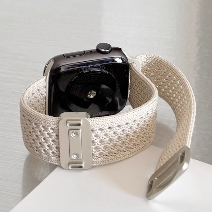 Braided Mesh Nylon Loop with Magnetic Clasp For Apple Watch