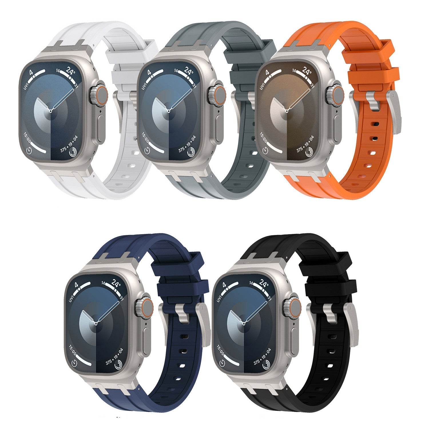 New XAP Metal Head Silicone Band For Apple Watch