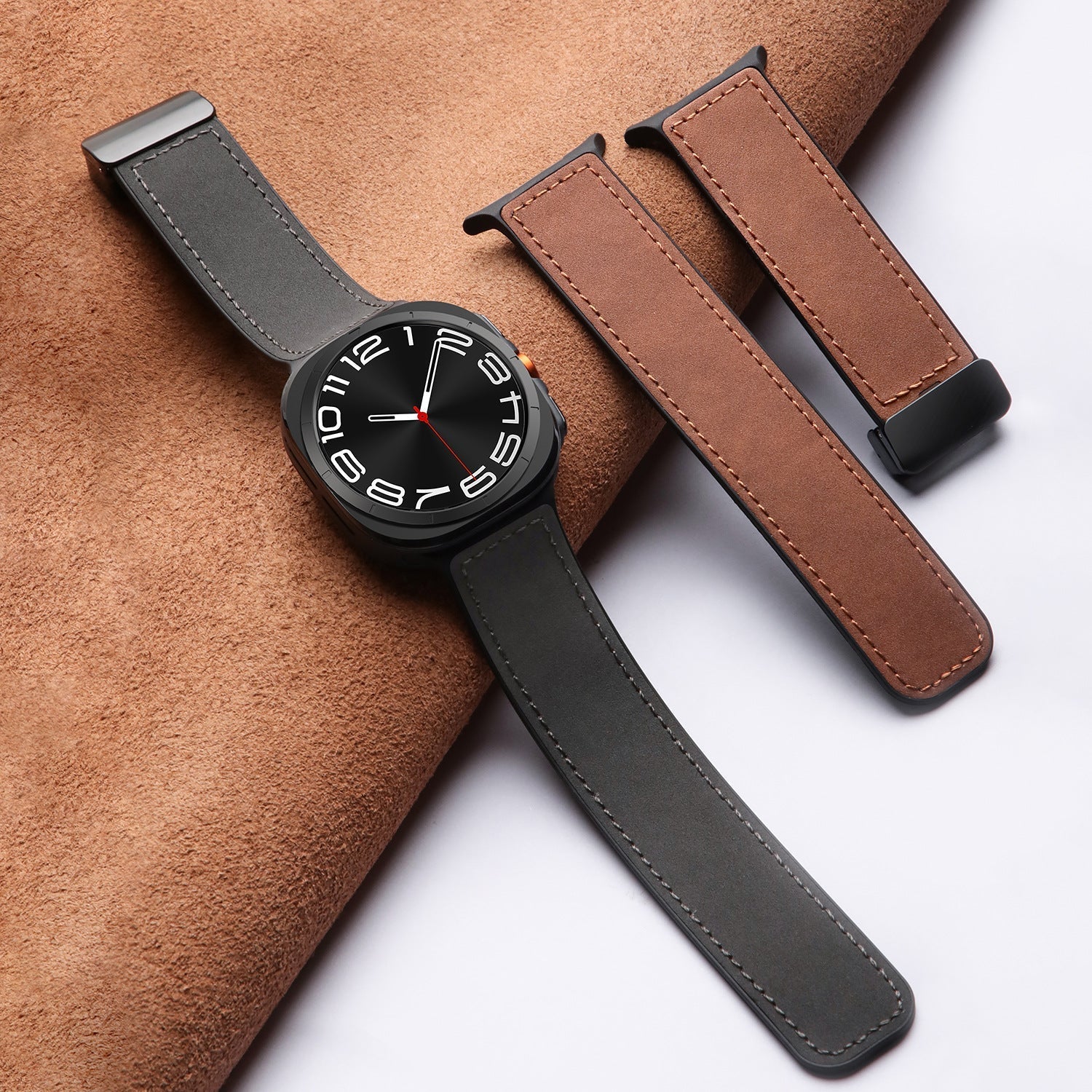 Silicone Magnetic Leather Strap For Samsung Watch Ultra