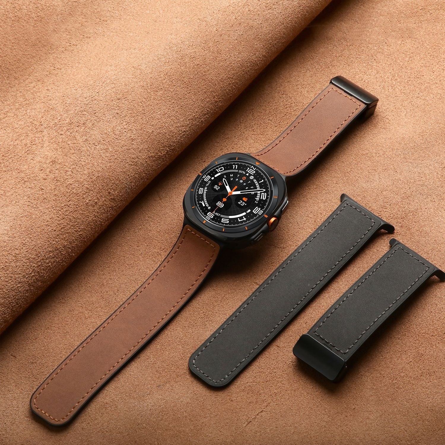 Silikon magnetisk lærrem for Samsung Watch Ultra