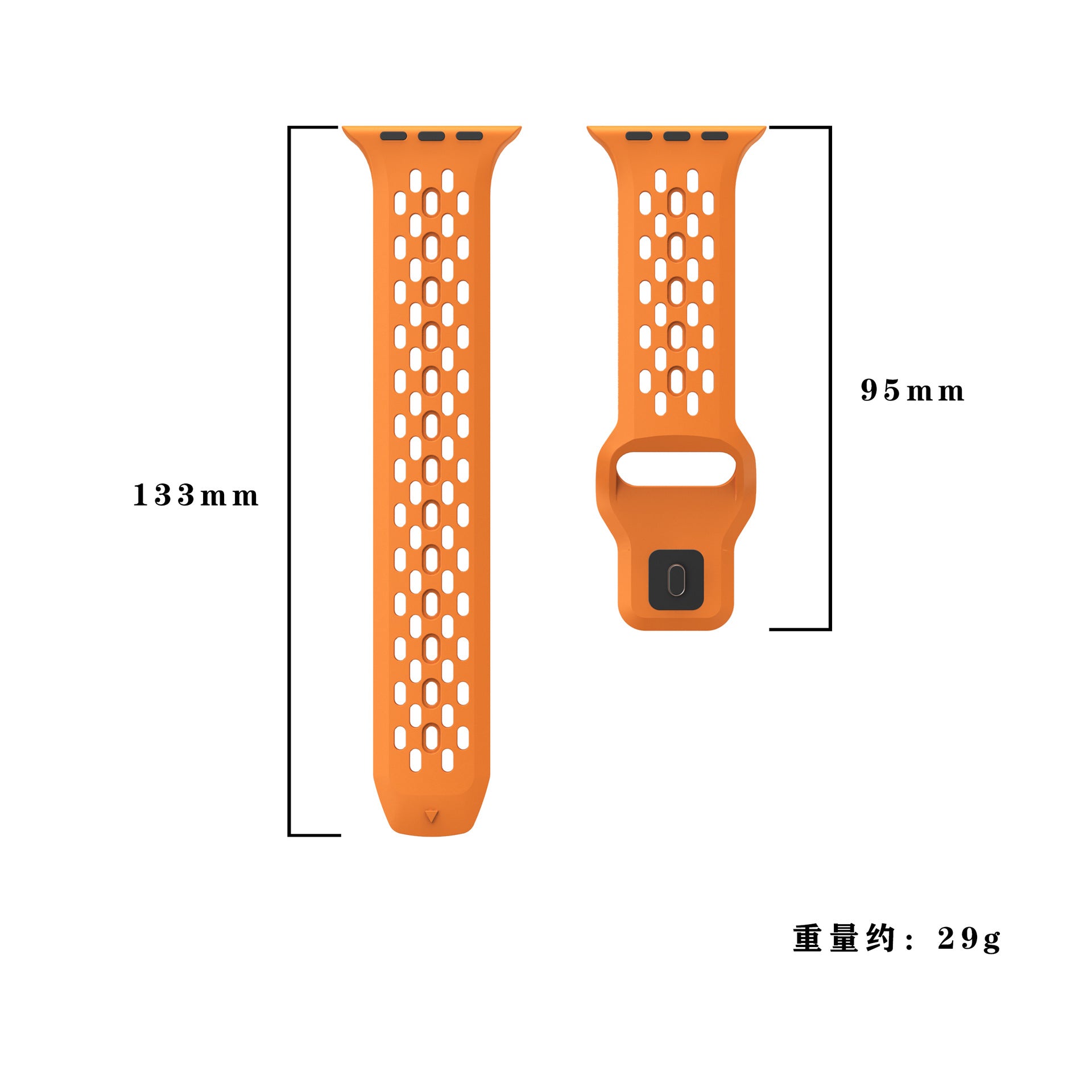 FKM Rubber Breathable Band For Apple Watch