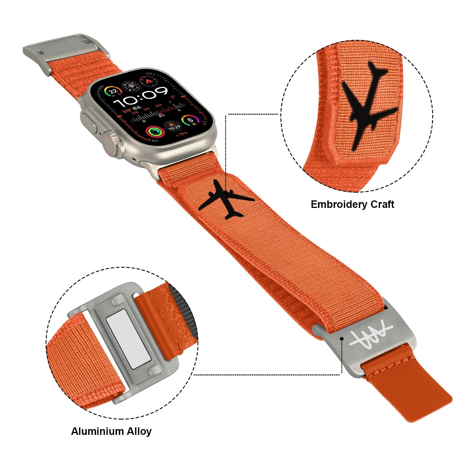 Alpine magnetisk nylonrem for Apple Watch