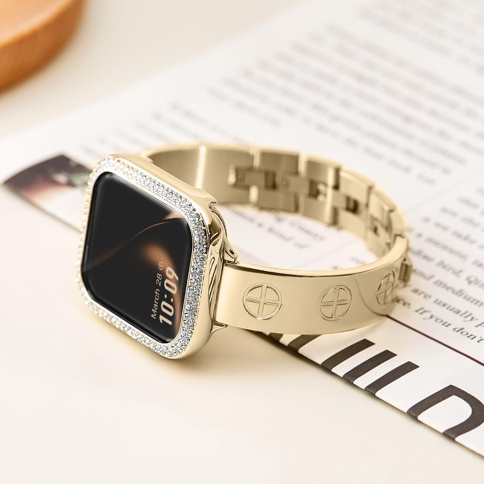 Bracelet en métal croisé pour Apple Watch