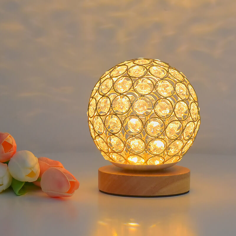 Modern Minimalist Round Rechargeable USB LED Night Light Table Lamp by Taavita