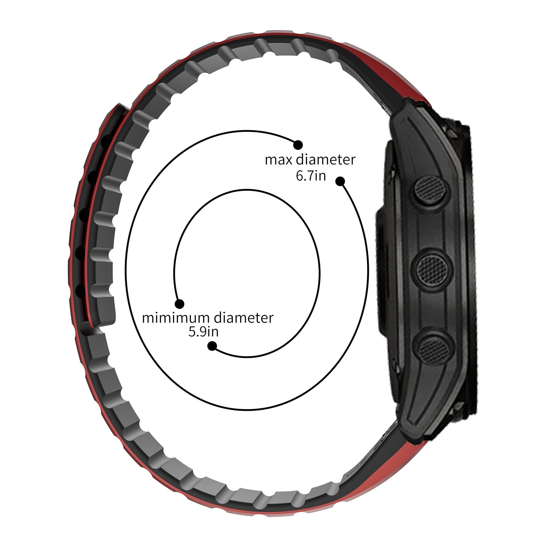 Silicone Magnetic Watch Strap For Garmin Watch