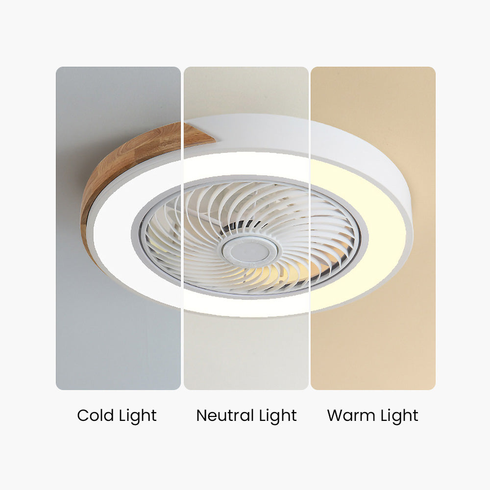 Wood Ceiling Fans With LED Lights