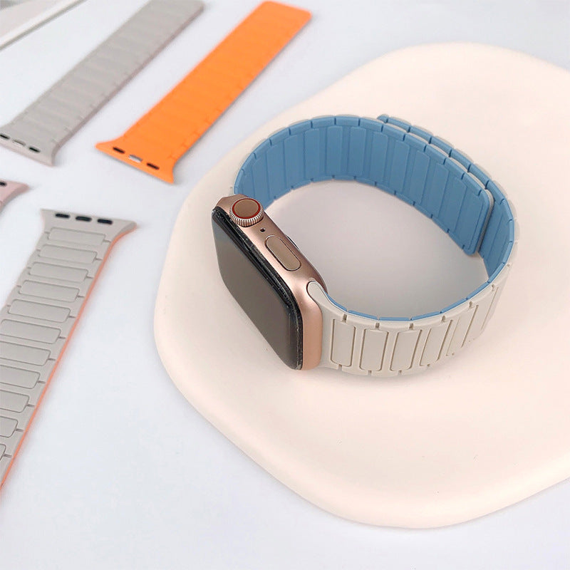 Silicone magnetic loop watch band For Apple Watch