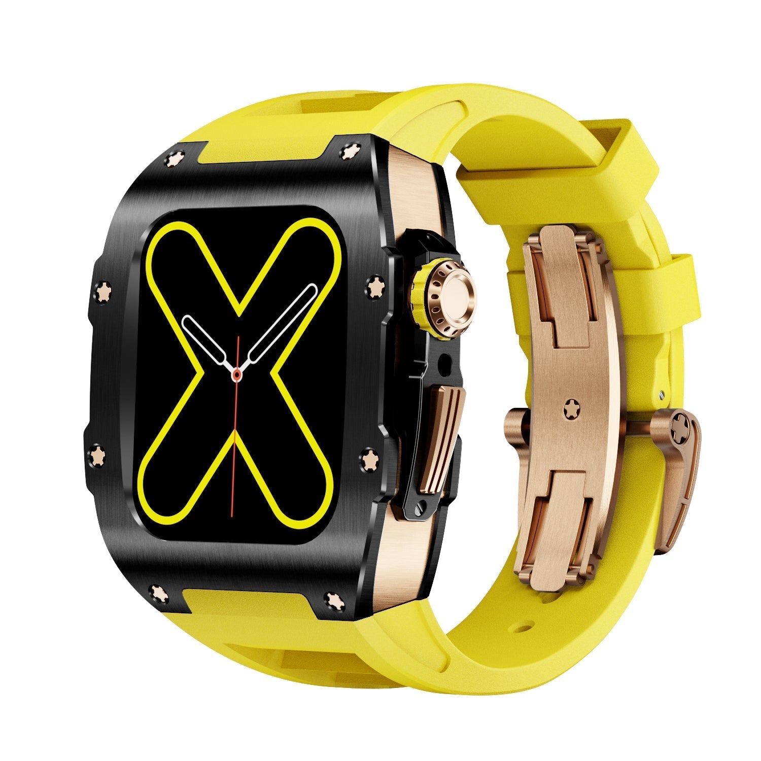 RM 9009 Sorozat - Fekete&Arany Apple Watch Tok