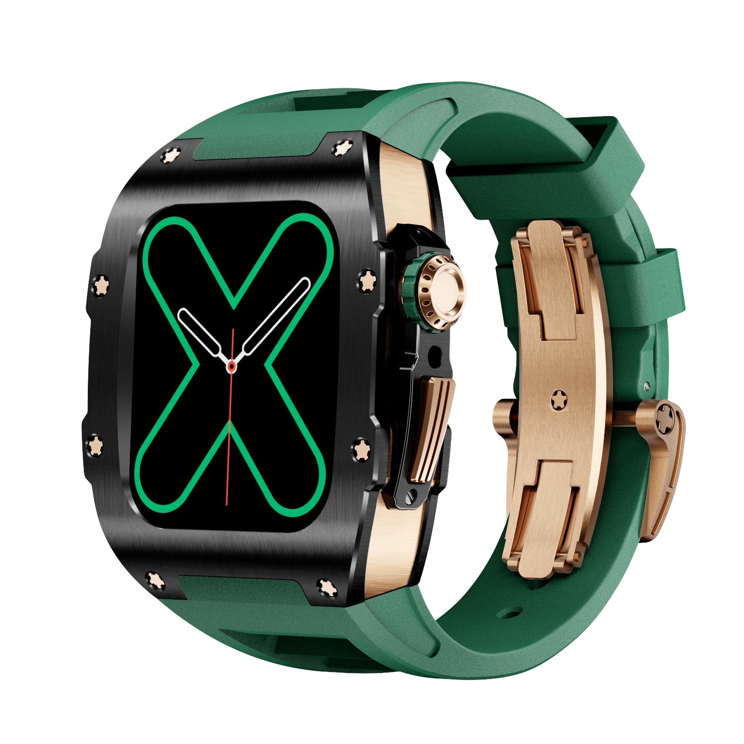 RM 9009 Sorozat - Fekete&Arany Apple Watch Tok