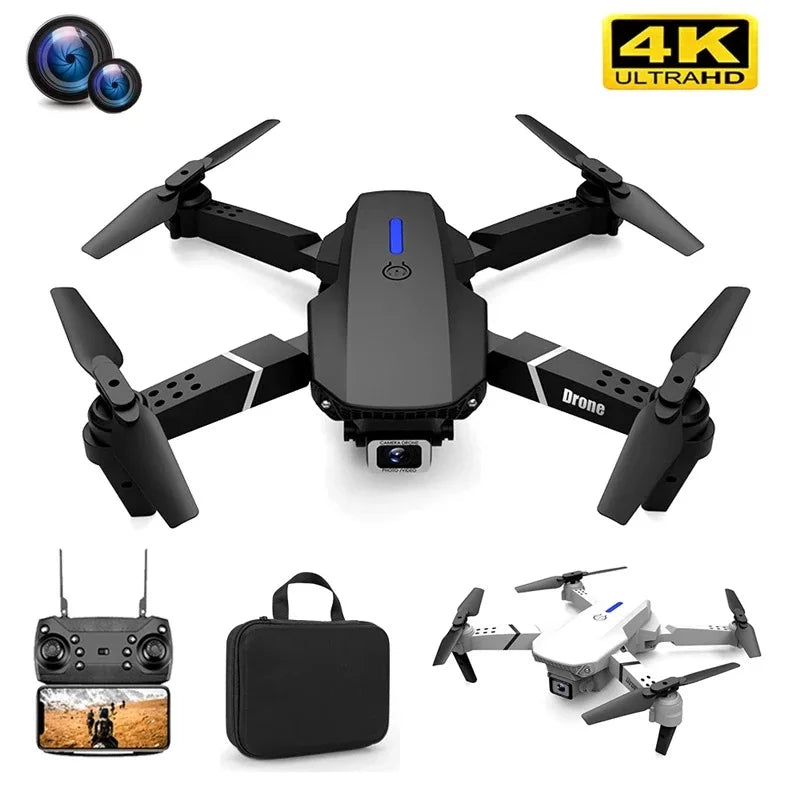 Drone quadricottero pieghevole E88 Pro - WIFI FPV, fotocamera HD 4K, mantenimento dell'altitudine