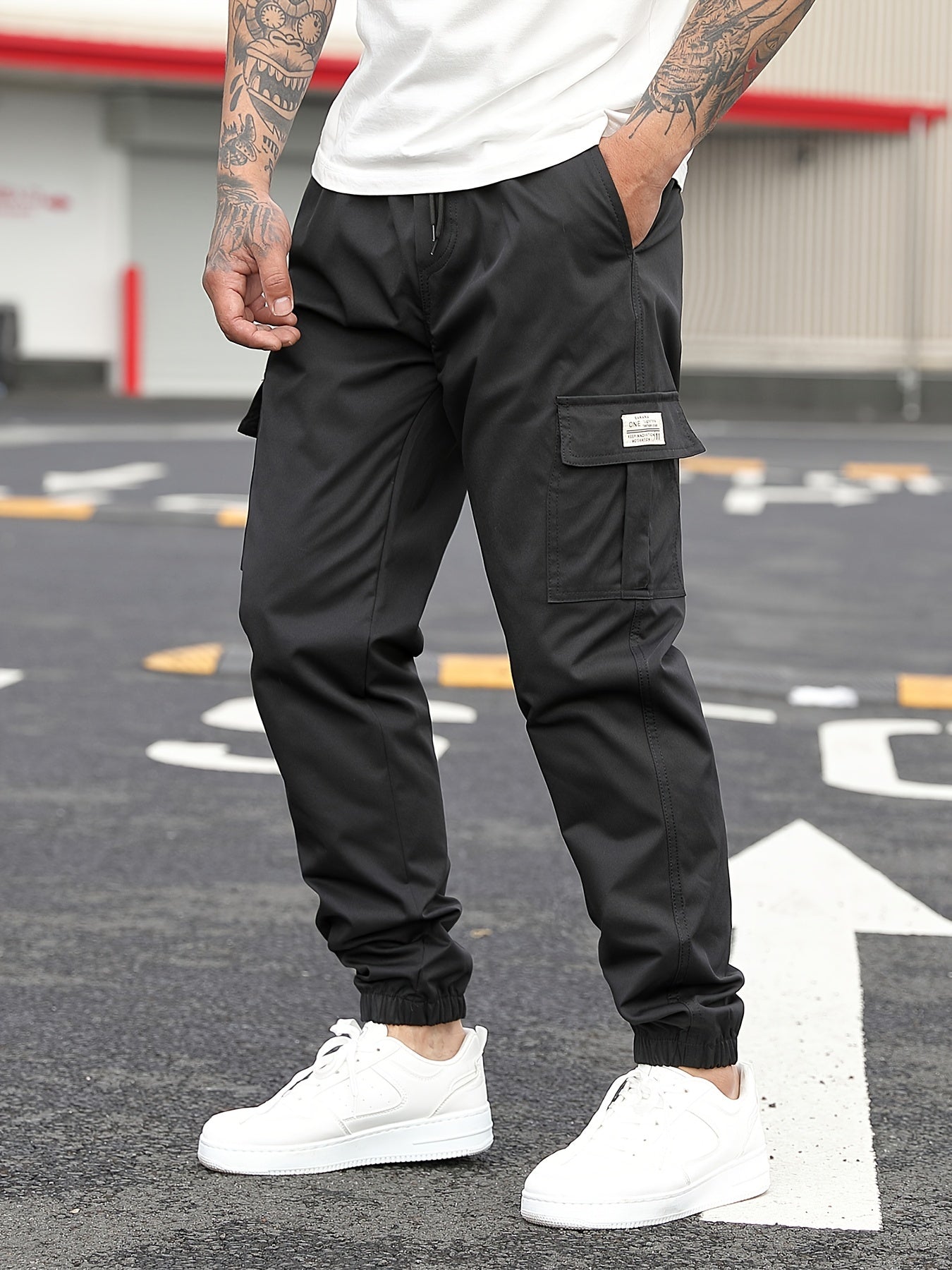 Beige Cargo joggebukse - Lukas