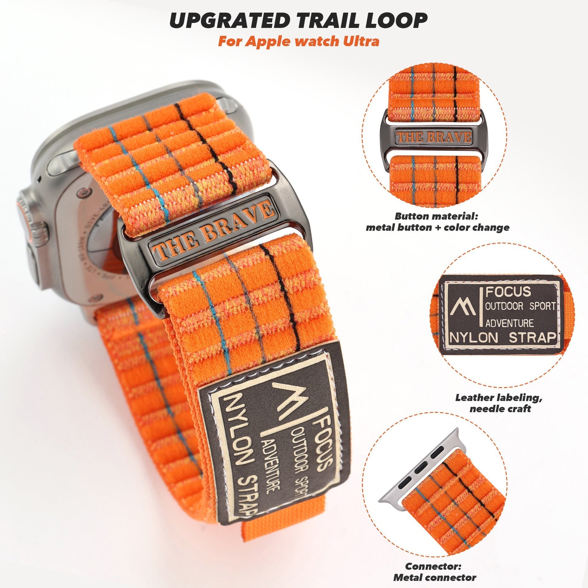 FOCUS Trail Loop Nylon Rem til Apple Watch