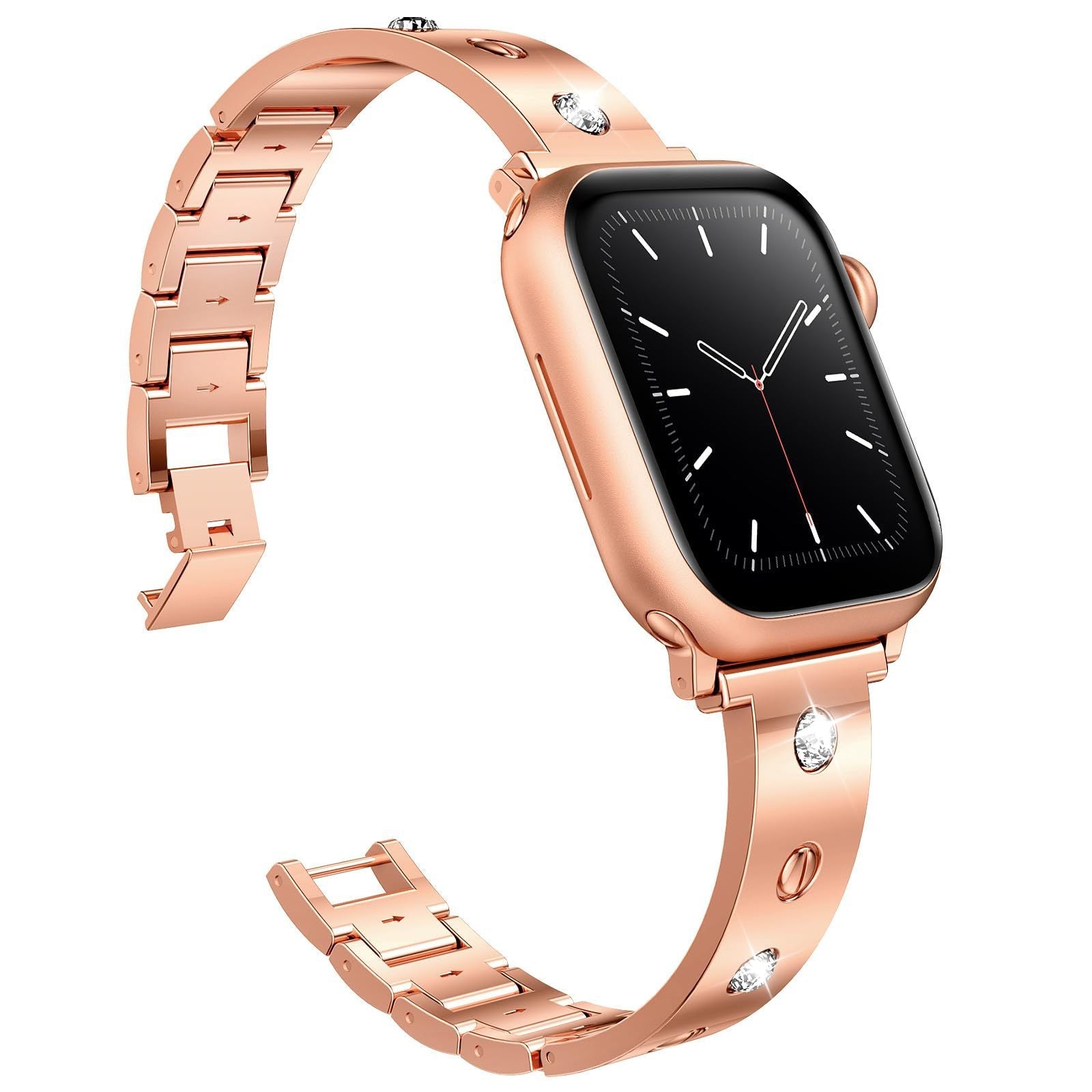 Diamantbesetztes Metallschnallenarmband für die Apple Watch