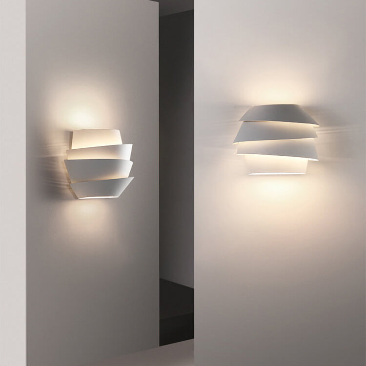 Luminique - Lámpara de pared escandinava con puntos de luz dobles de hierro