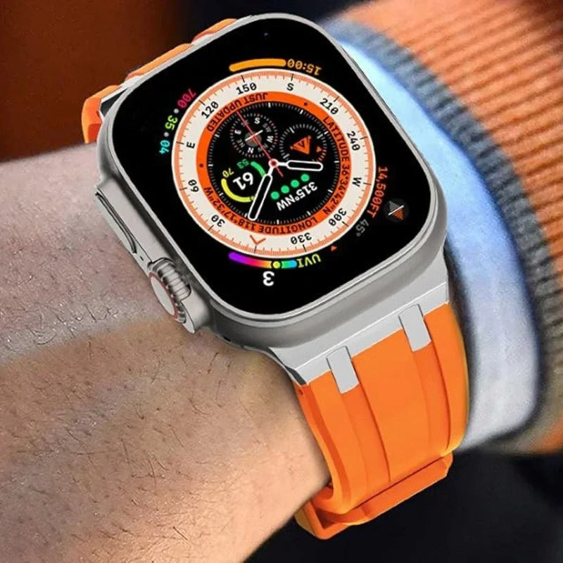 Nieuwe XAP Metalen Hoofd Siliconen Band Voor Apple Watch