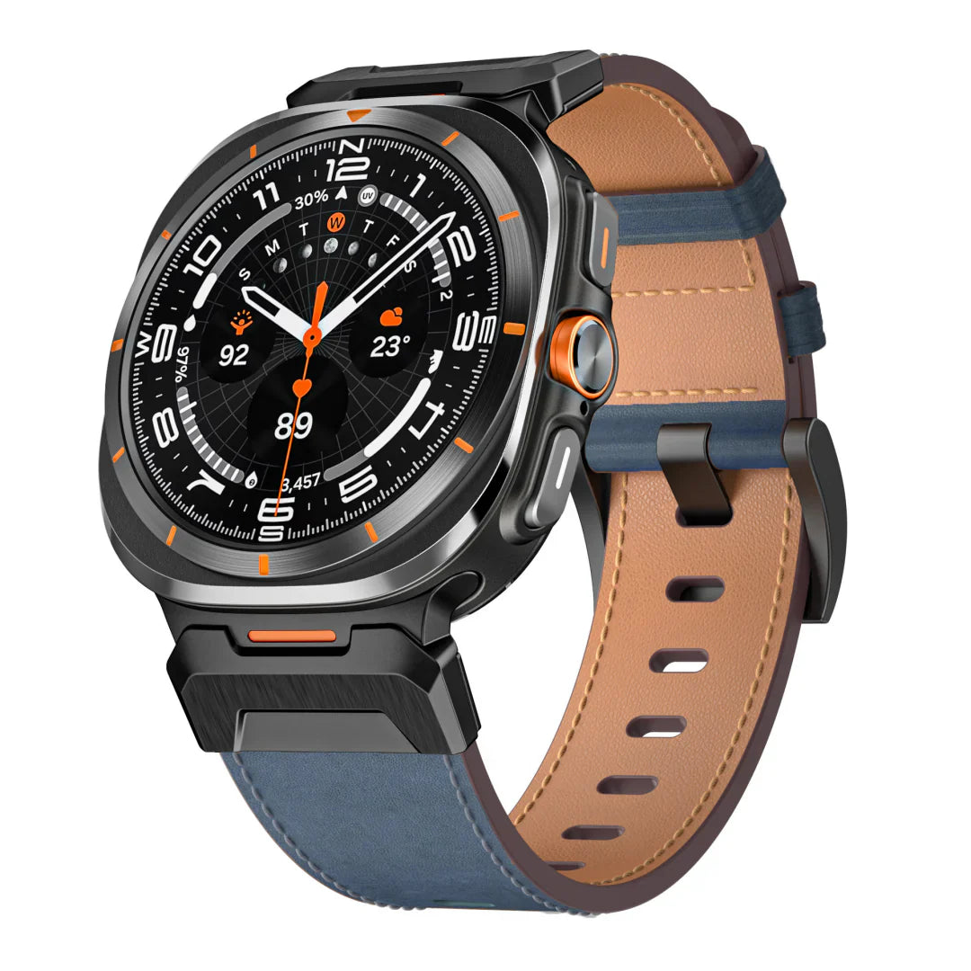 Tactical Leather Band For Samsung Galaxy Watch Ultra