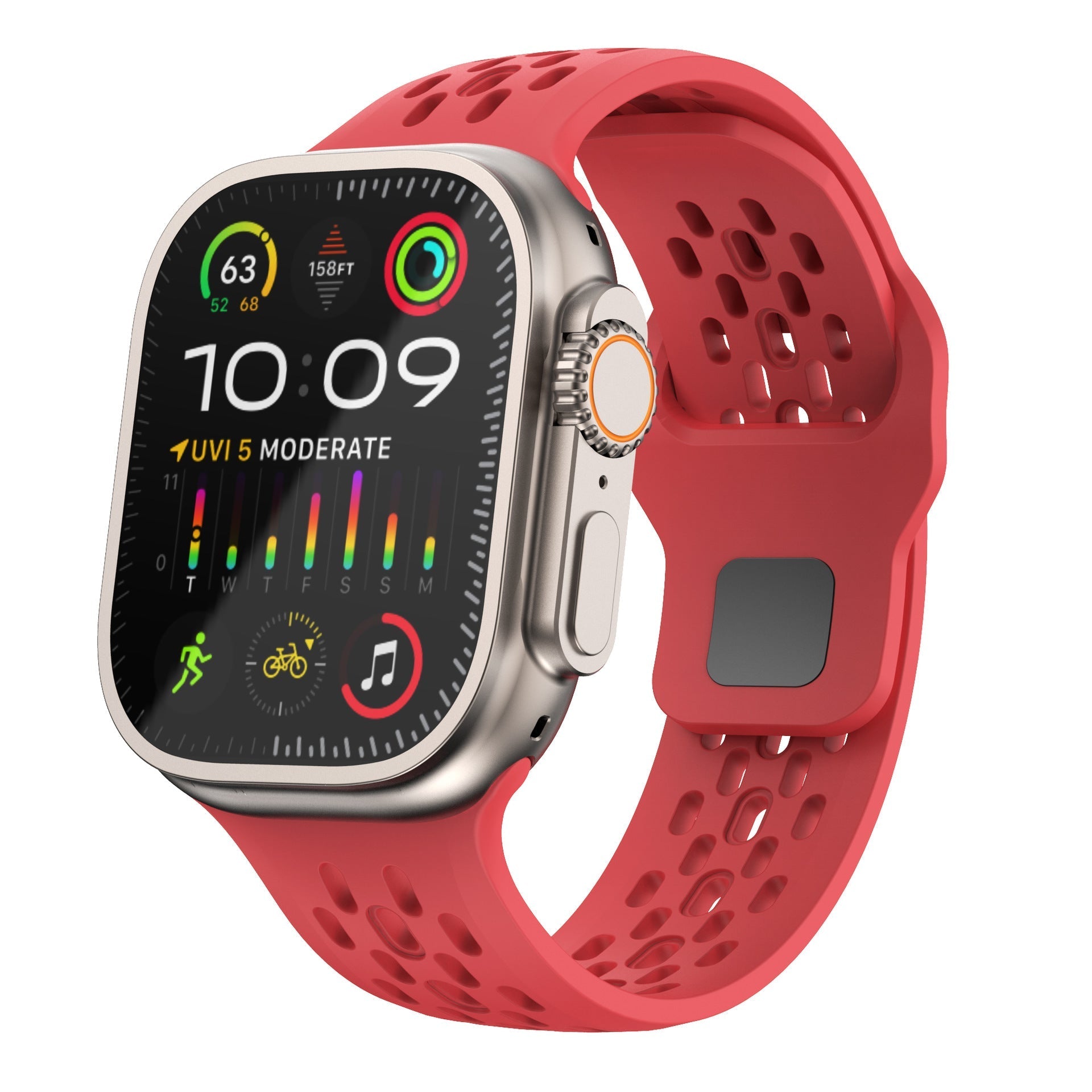 FKM Gumi Lélegző Szíj Az Apple Watch-hoz