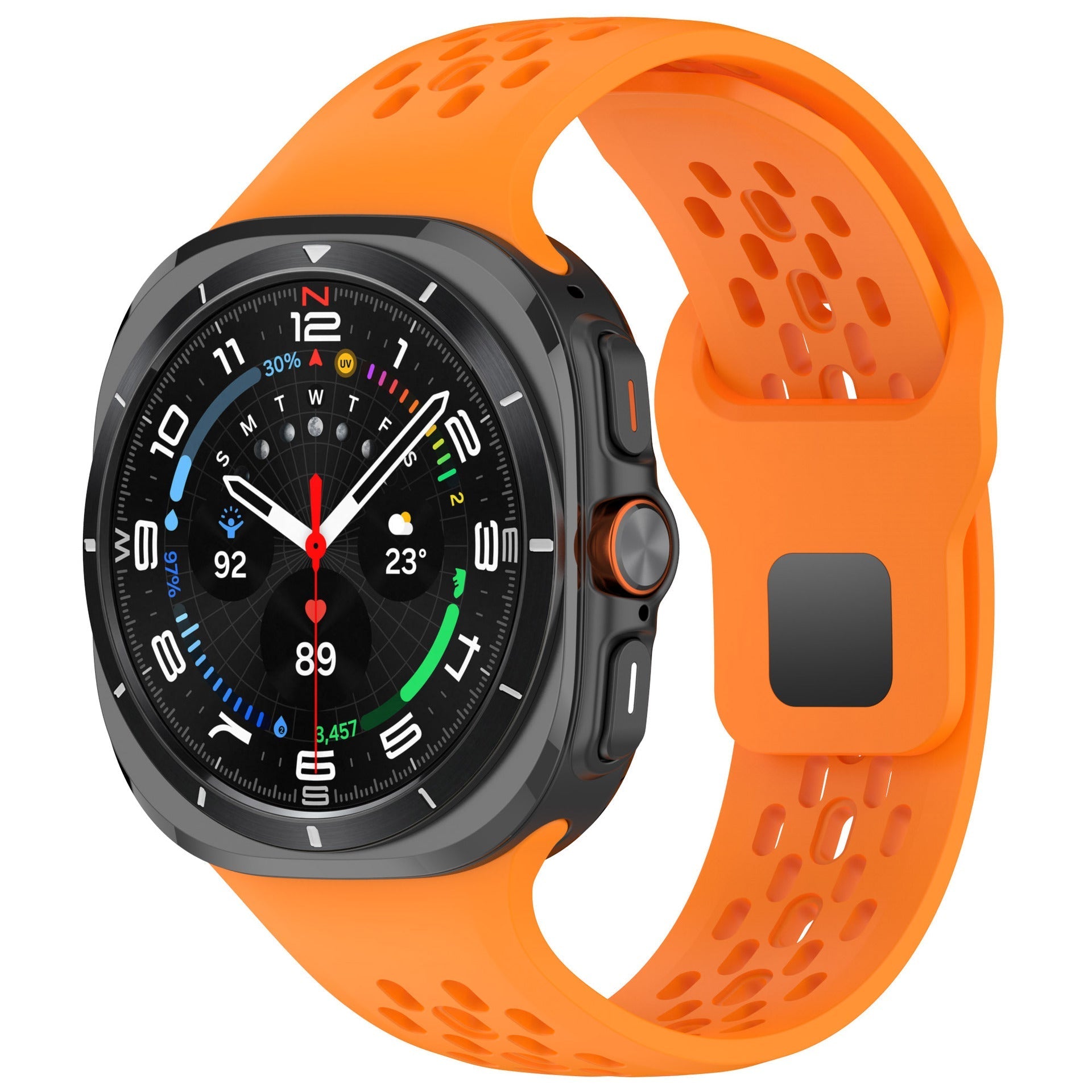 Cinturino in silicone traspirante per sport per Samsung Galaxy Watch7 Ultra 47mm