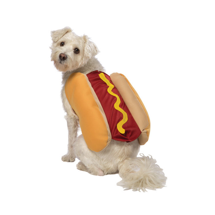 Costume de hot-dog brûlant pour animal de compagnie