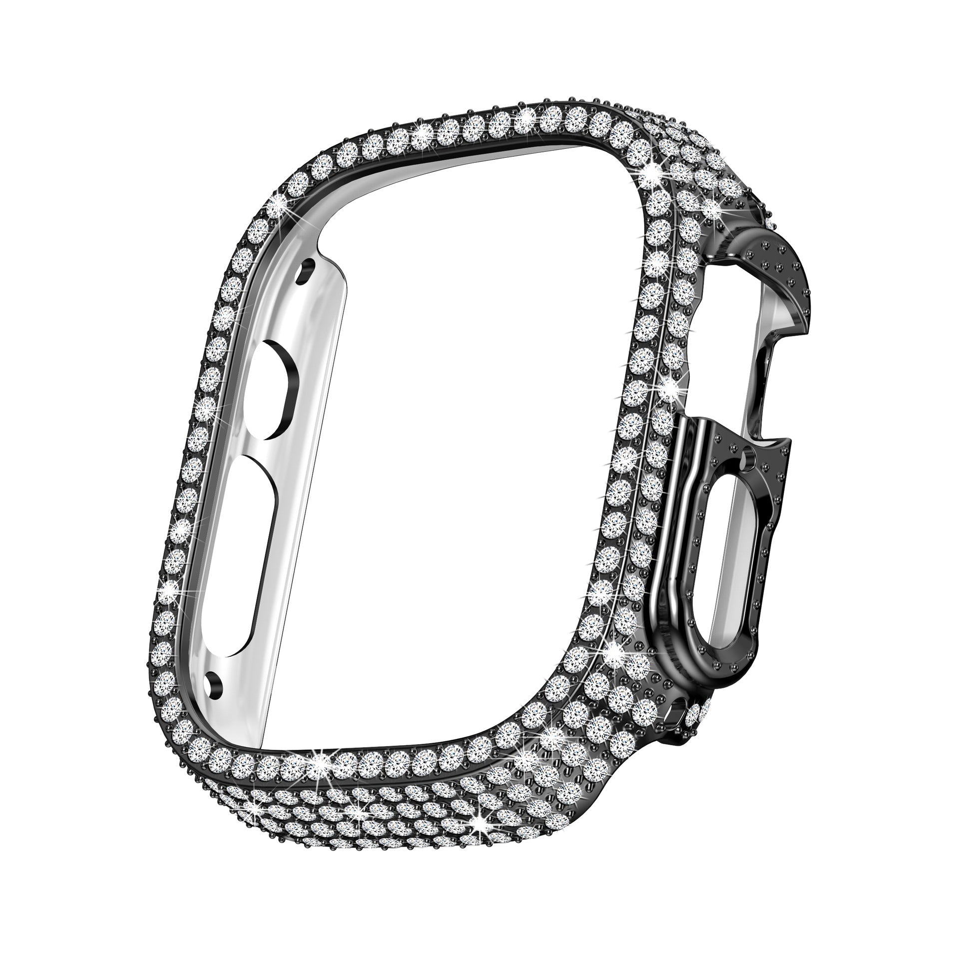 Diamantbesatt fulldekkende skjermbeskytter for Apple Watch