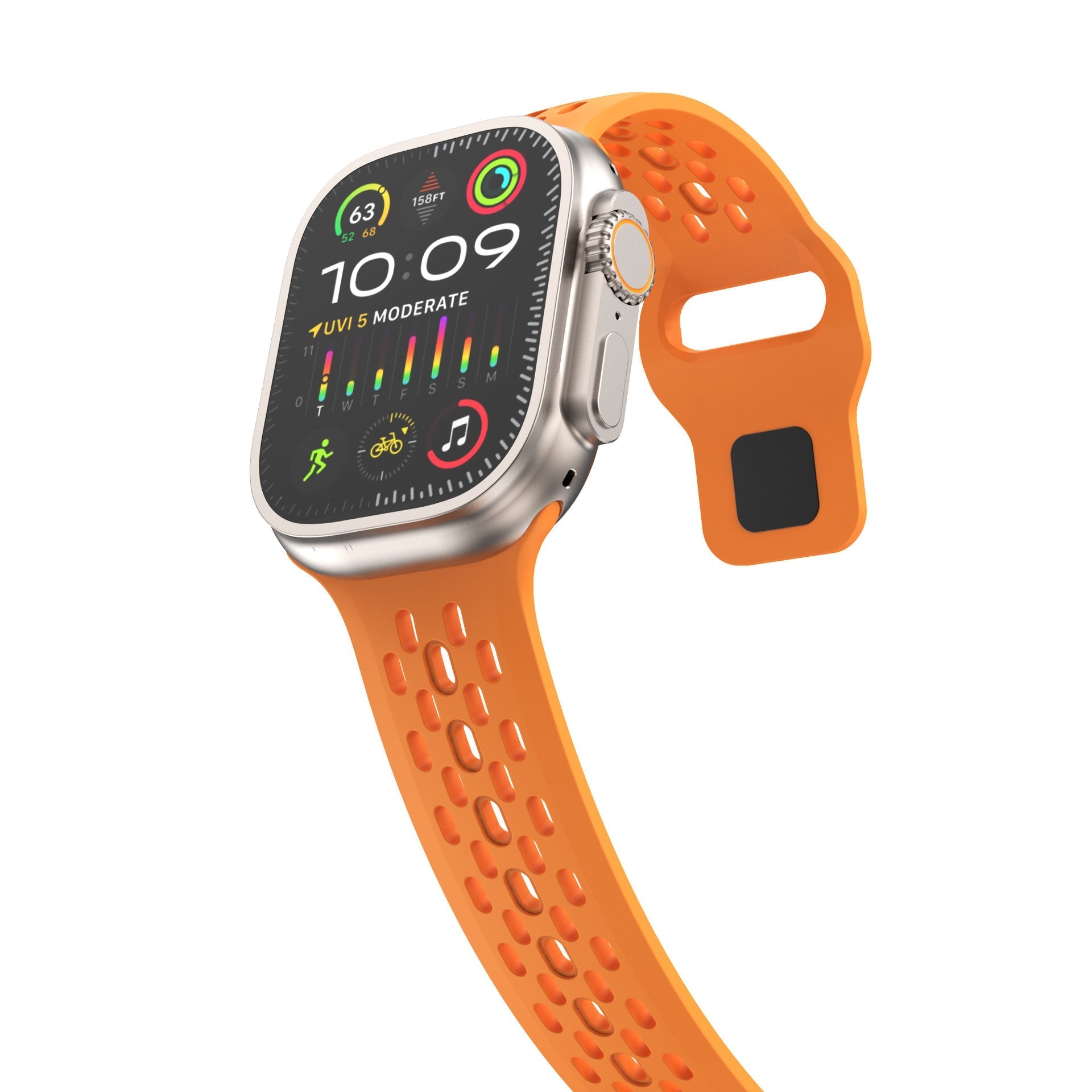 FKM Gumi Lélegző Szíj Az Apple Watch-hoz