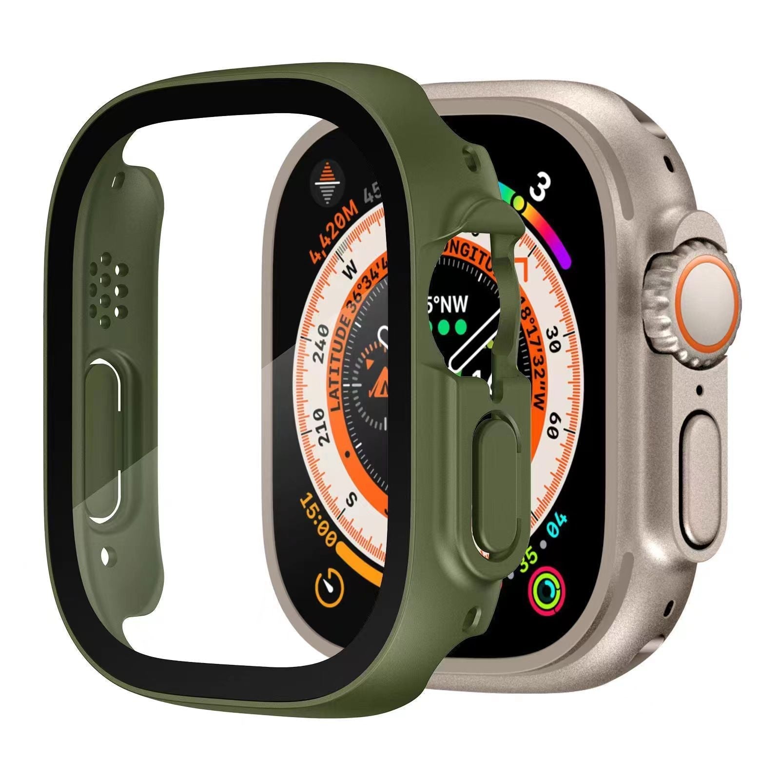 Funda con Protector de Pantalla de Cristal para Apple Watch Ultra