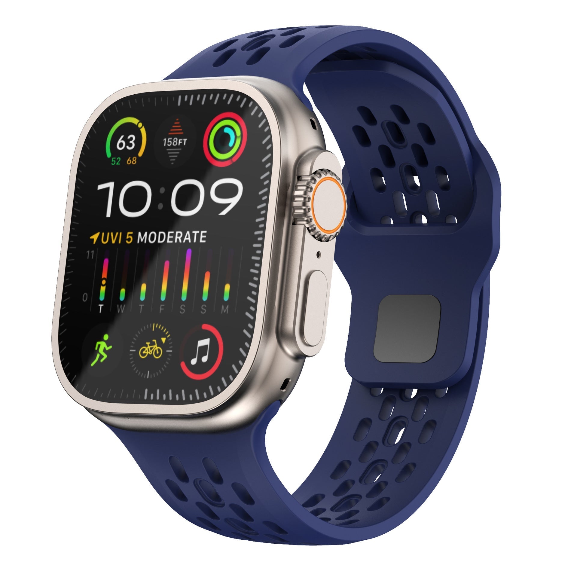 FKM Gumi Lélegző Szíj Az Apple Watch-hoz