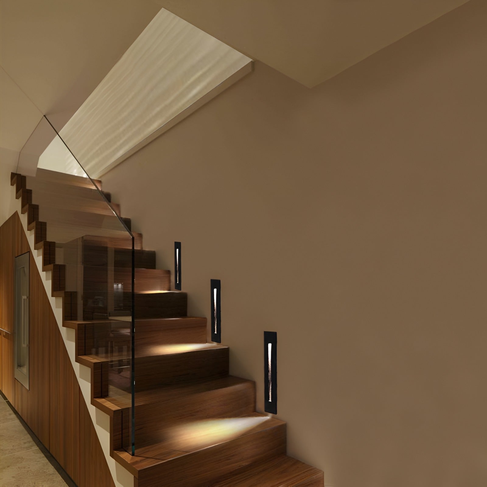 Luz LED empotrada para escaleras