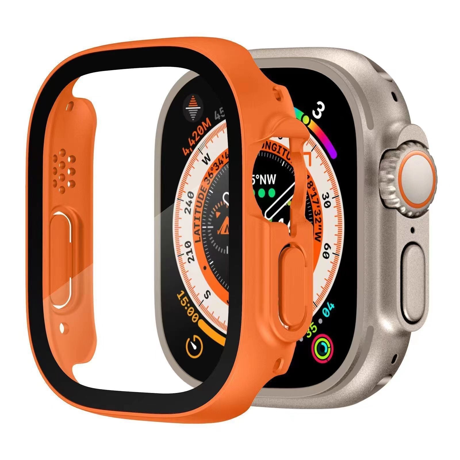 Funda con Protector de Pantalla de Cristal para Apple Watch Ultra