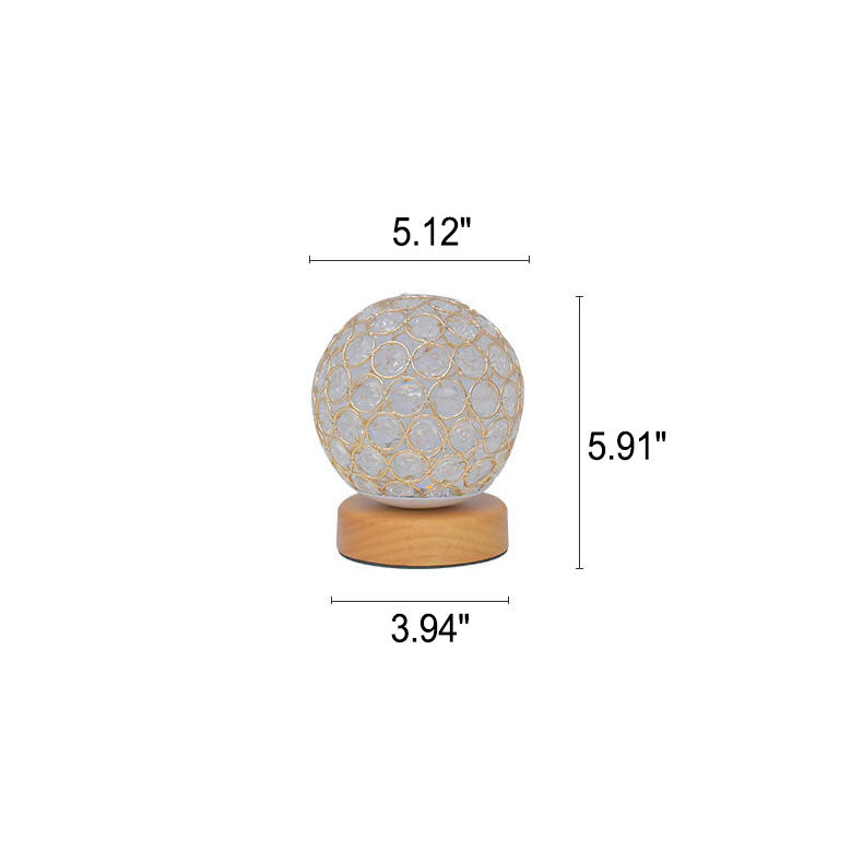 Modern Minimalist Round Rechargeable USB LED Night Light Table Lamp by Taavita