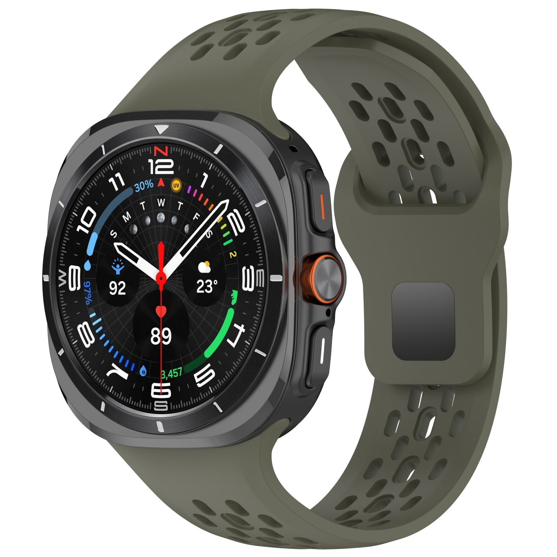 Sports pustende silikon klokkerem for Samsung Galaxy watch7 ultra 47mm