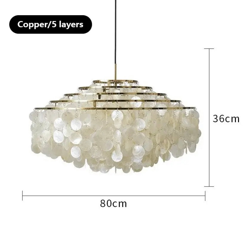 Chandelier en Coquillage de Luxe Sadaf