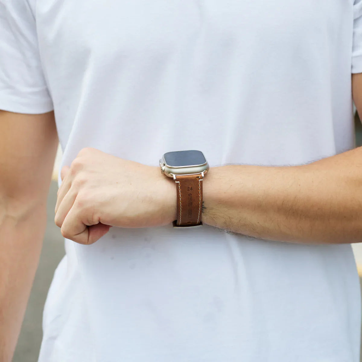 Bracelet en cuir vintage de luxe pour Apple Watch