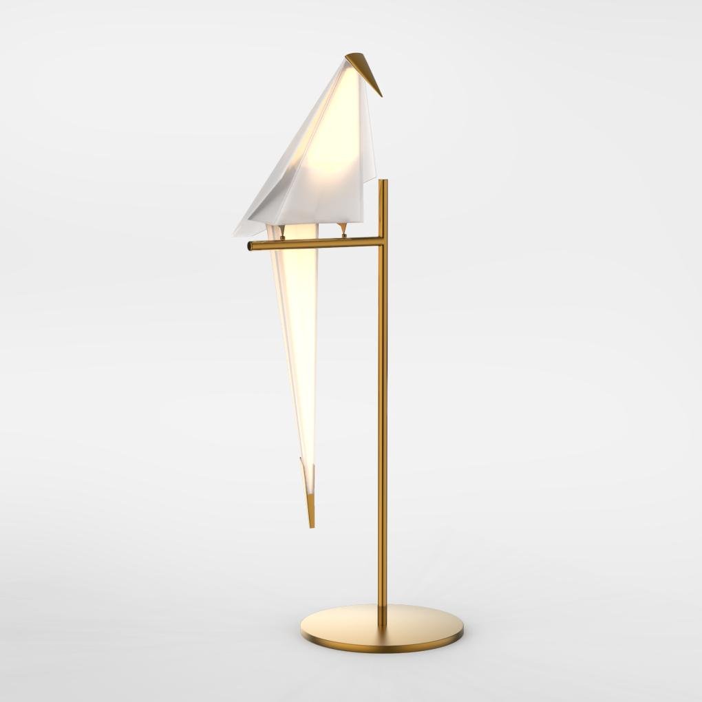 ArtiLicht - Gold Table Lamp with Origami Crane Design