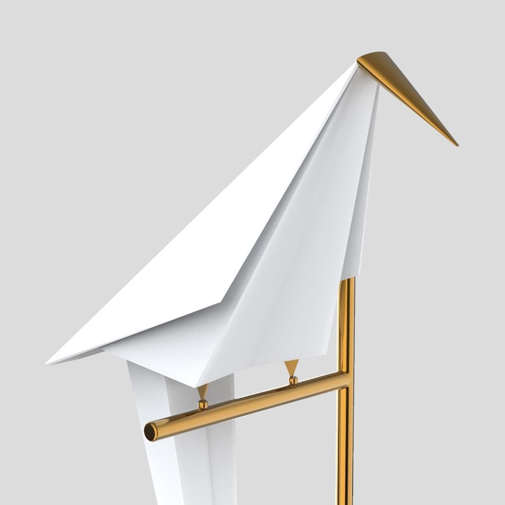 ArtiLicht - Gold Table Lamp with Origami Crane Design