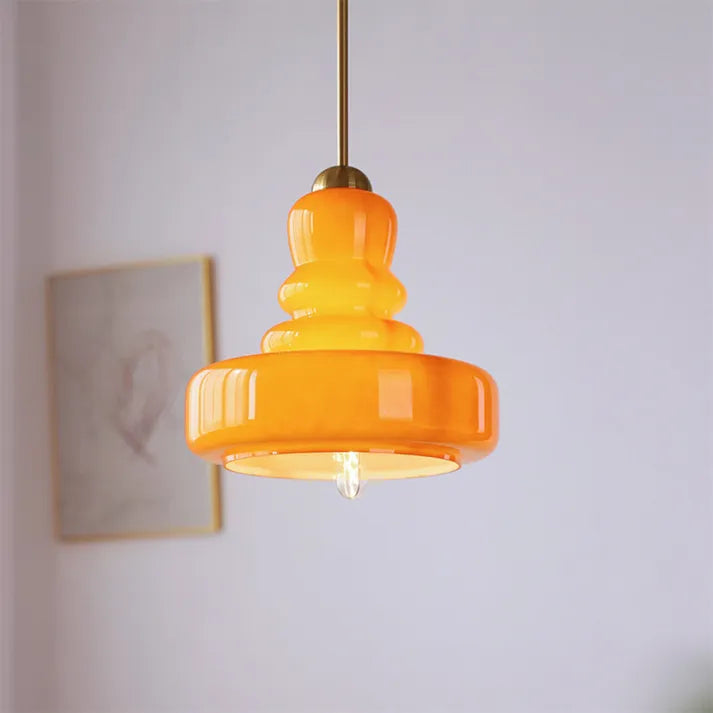 Lampa wisząca z gładkiego szkła Bauhaus