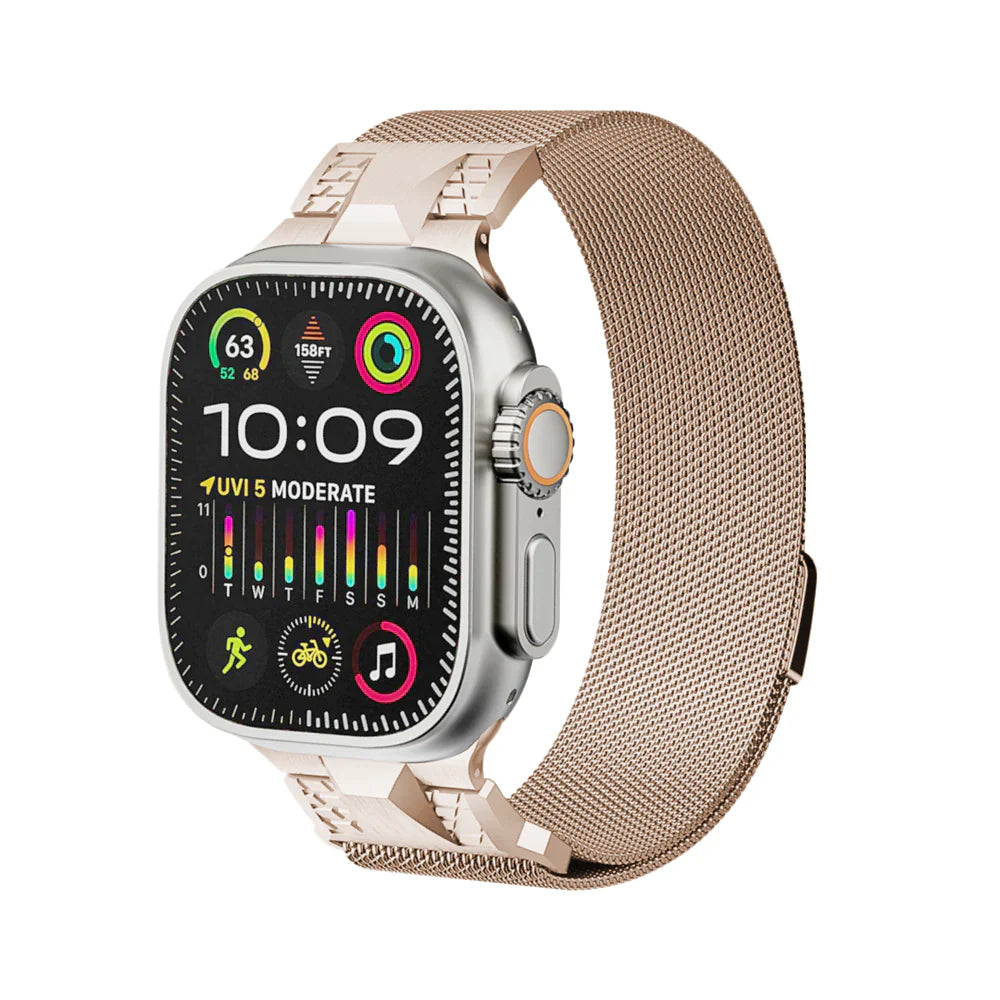 Luxury Mecha Milan Magnetic Metal Band For Apple Watch