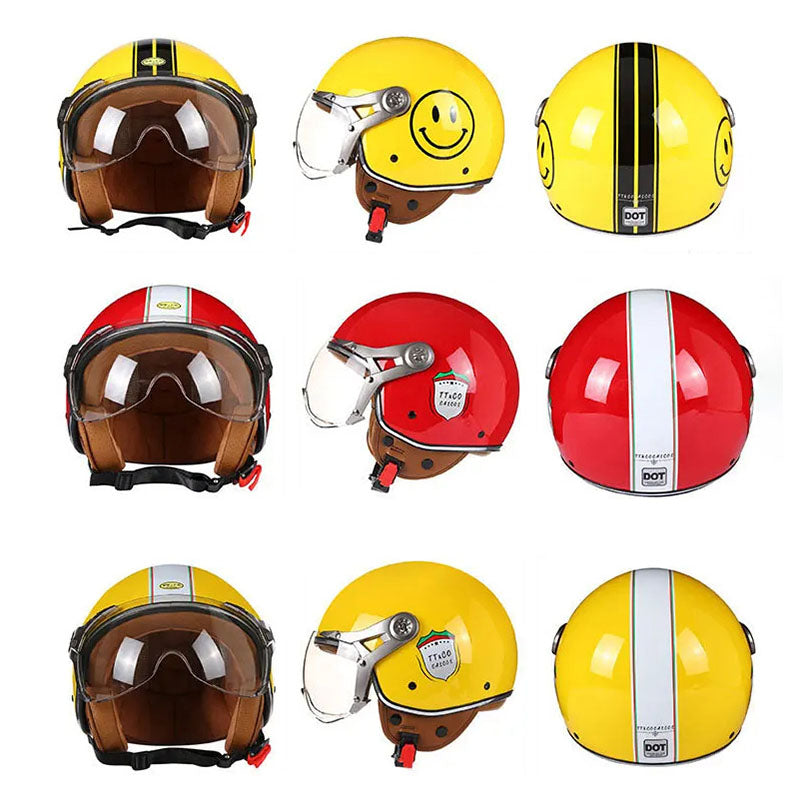 Casque de course vintage avec bulle