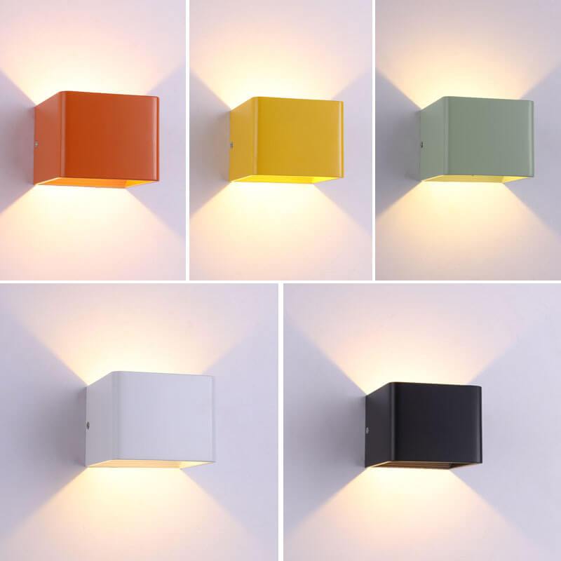 LED Mini Vierkante Wandlamp Aluminium