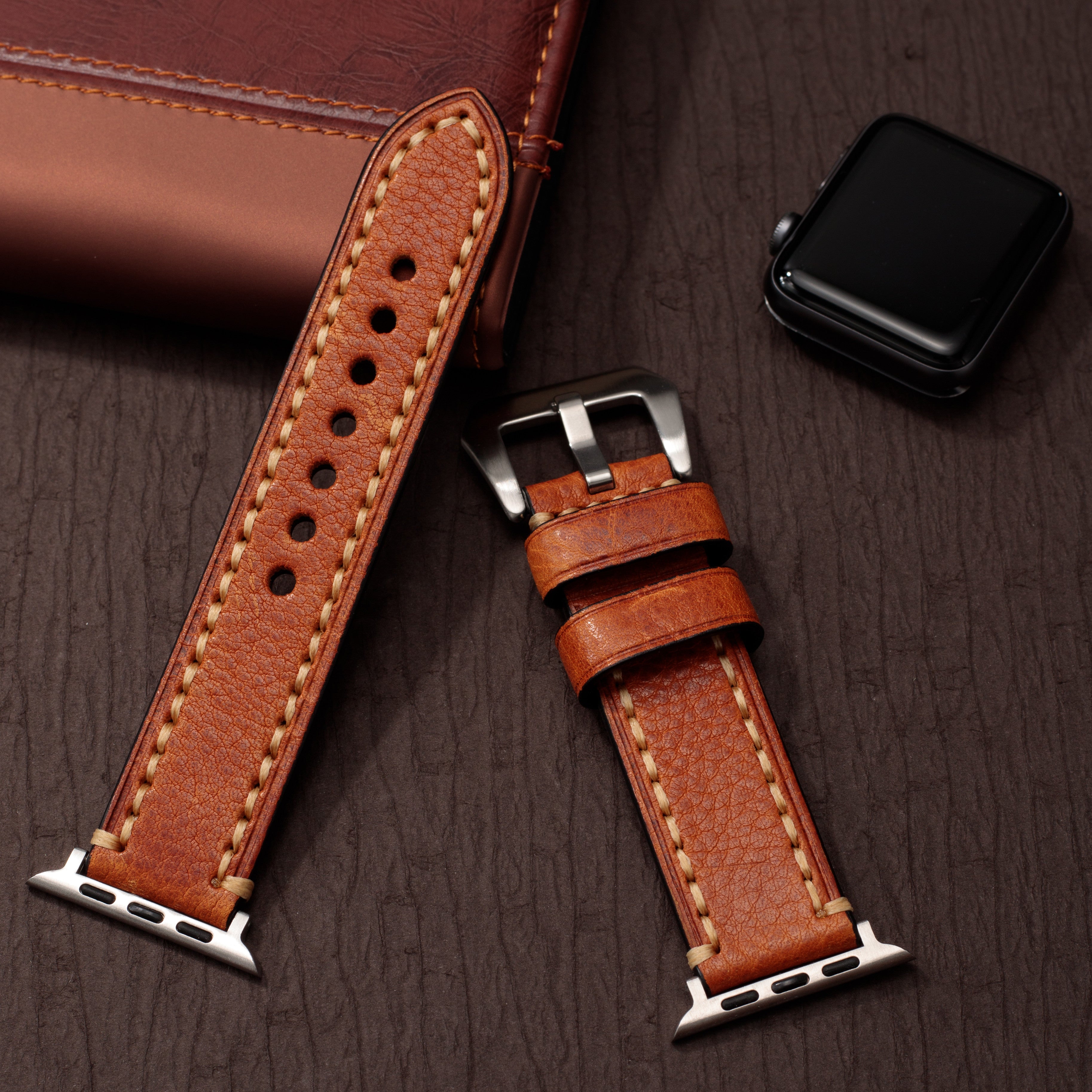 Vintage Leather Apple Watch Band - Handcraft