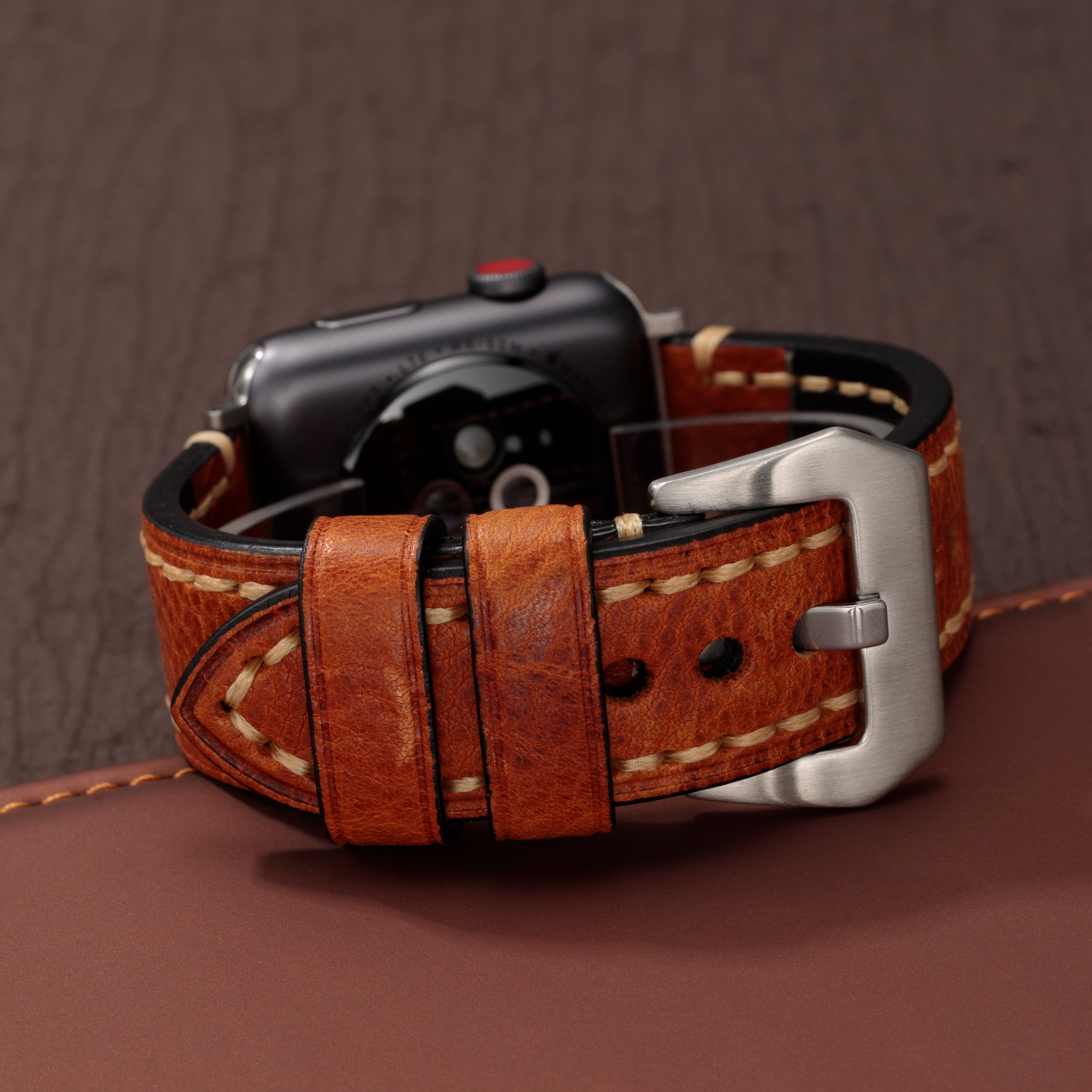 Vintage Leather Apple Watch Band - Handcraft