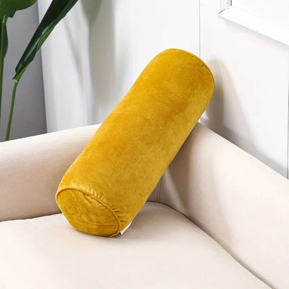 Plush Velvet Bolster Cushion